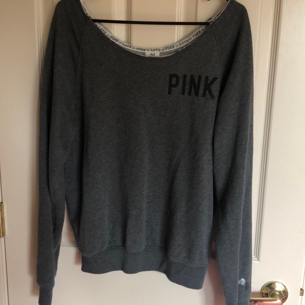 Victoria Secret PINK Grey Slouchy Sweater
